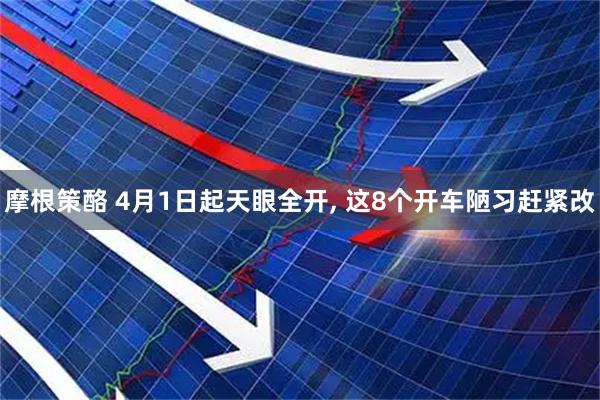 摩根策酪 4月1日起天眼全开, 这8个开车陋习赶紧改